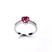 Anello Stocco Gioielli Donna in Oro bianco Zircone ANS4 - ANS4